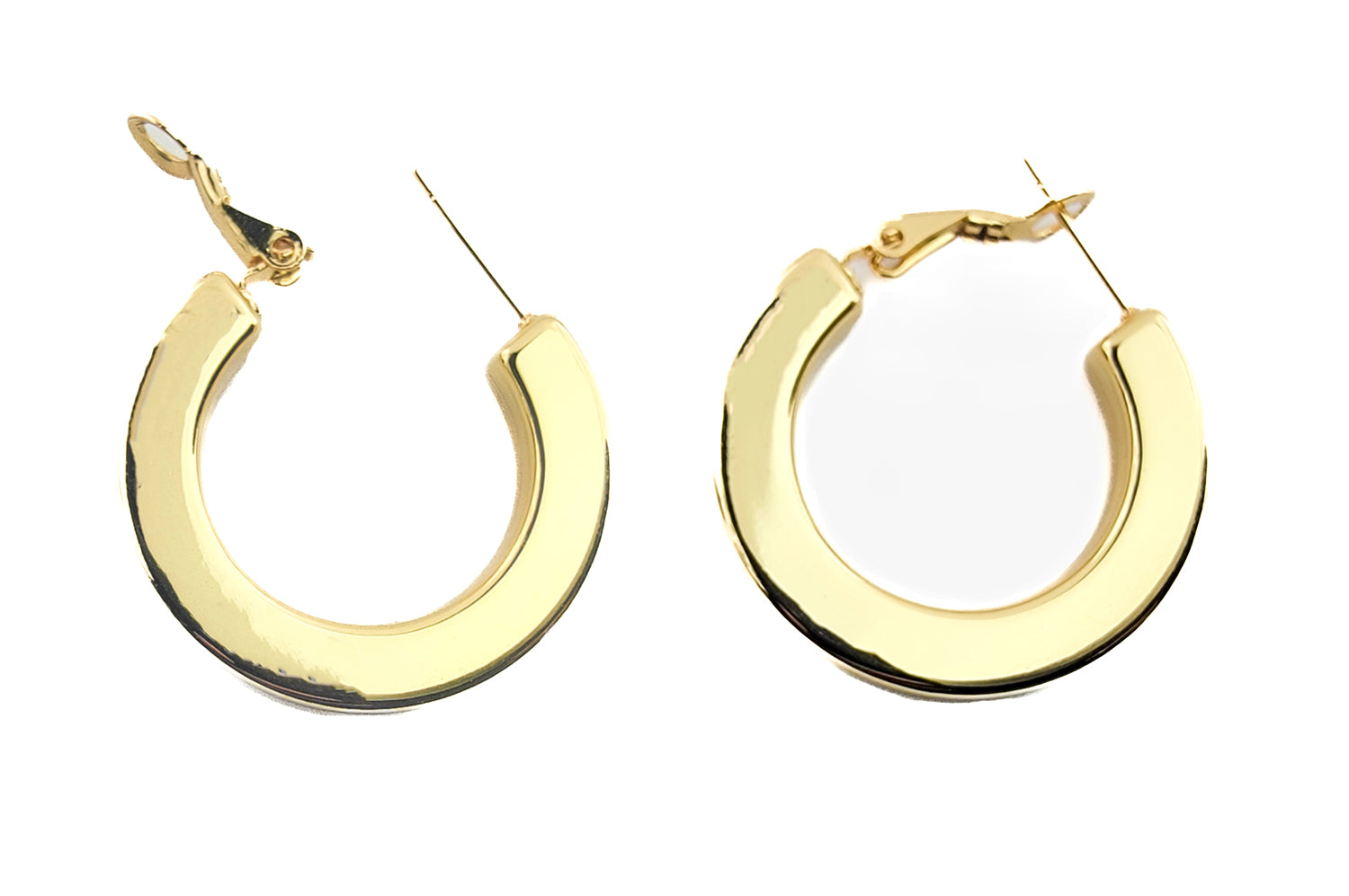 Bold Thick Medium Chunky Hoop Earrings