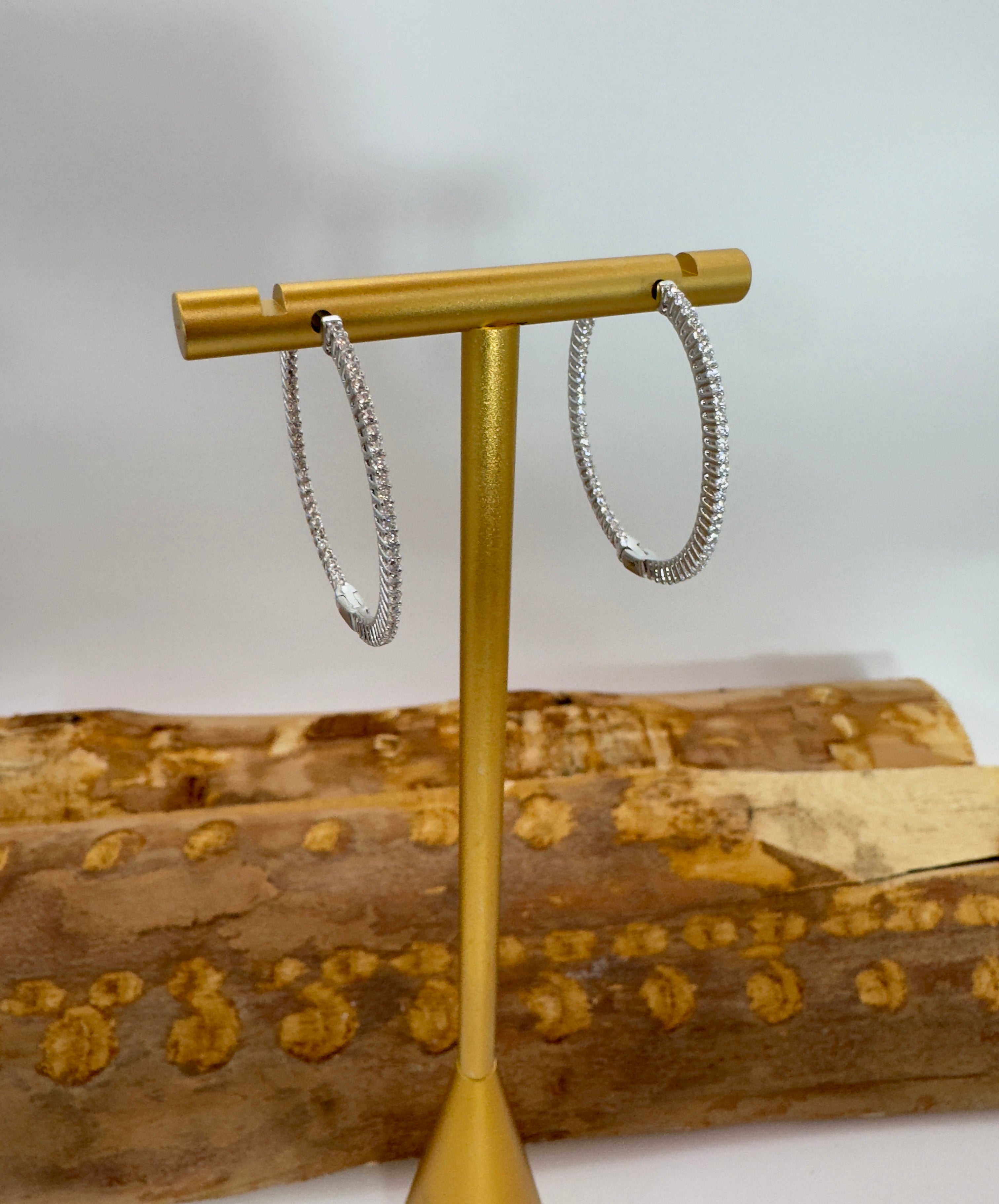 Snake-Inspired Textured Hoop Earrings