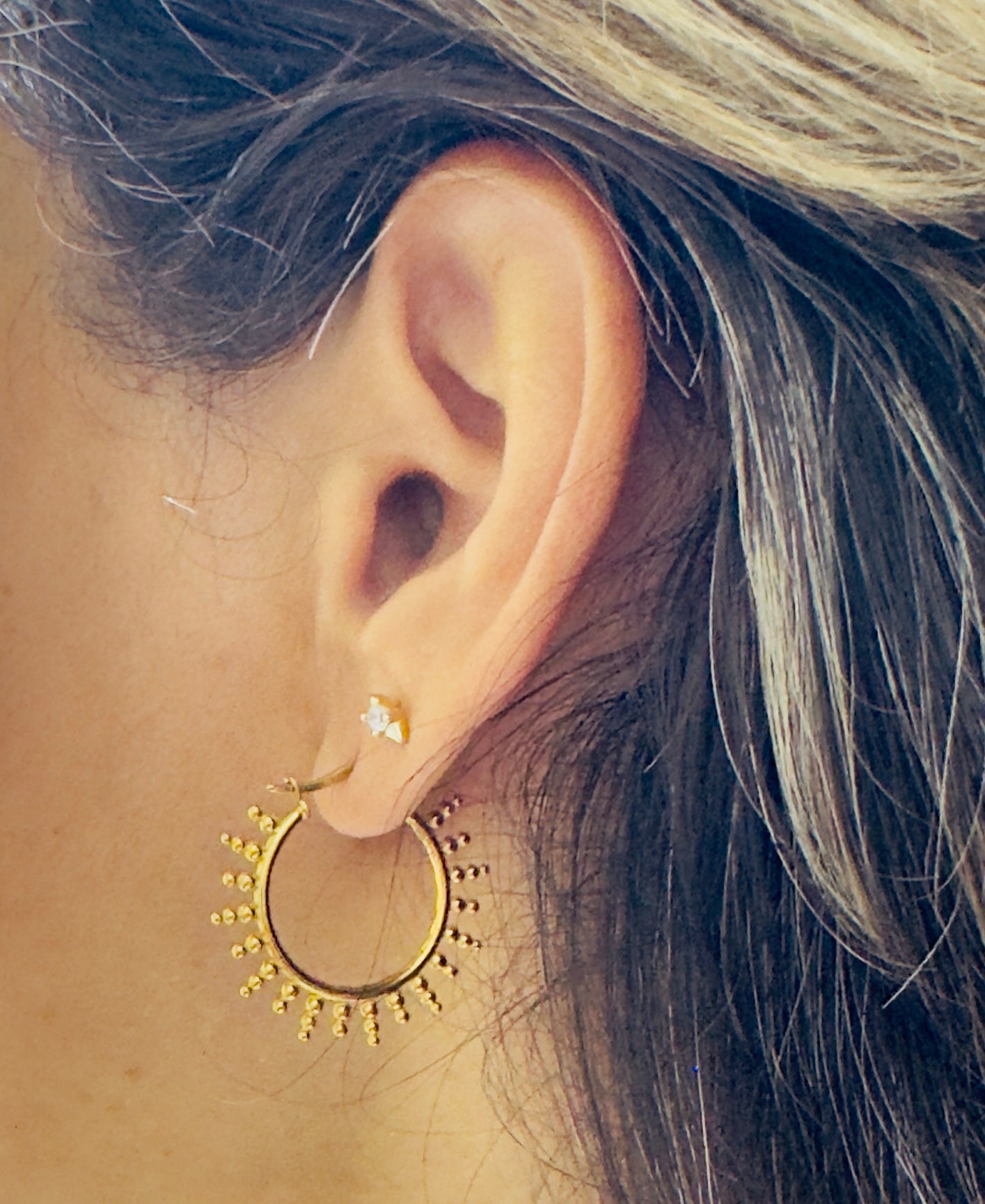 Beaded Hoop Earrings