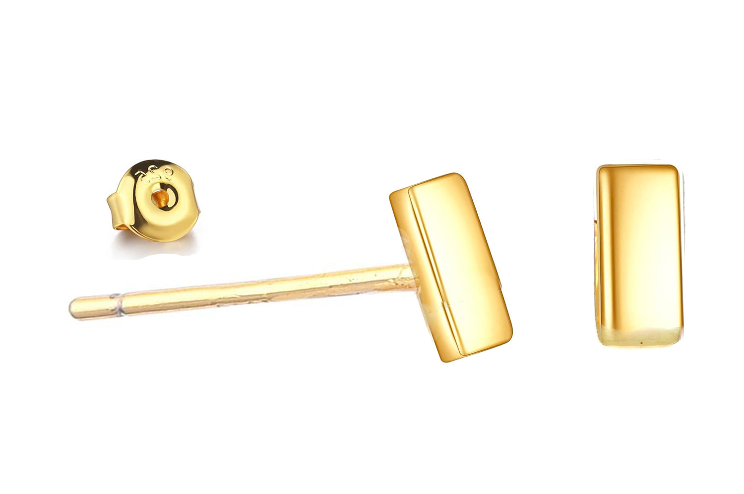 Tiny Bar Studs flat rectangle.