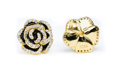 Rose studs earrings
