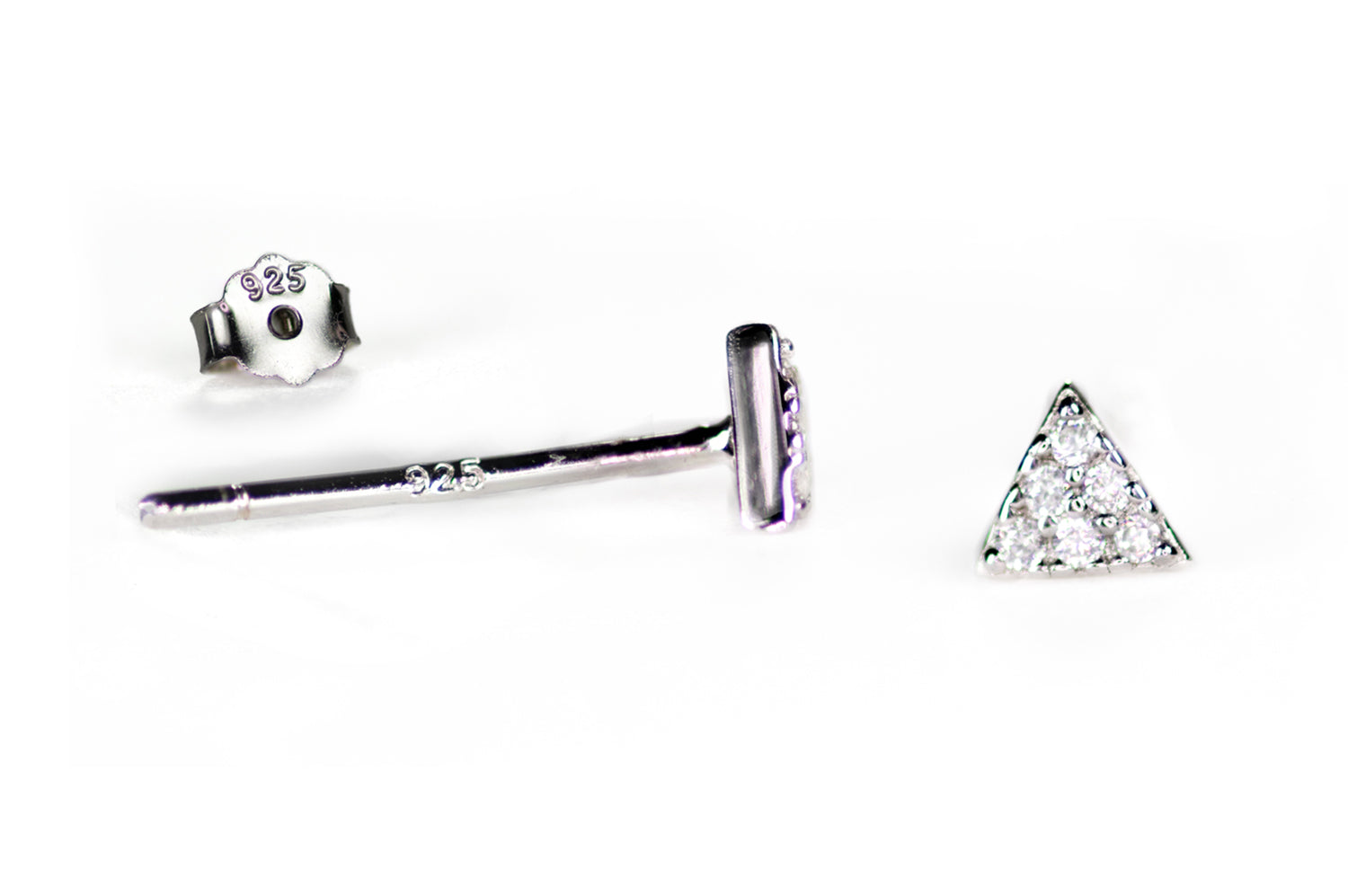 Tiny Studs - Triangle Cubic Zirconia