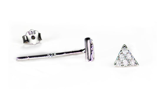 Tiny Studs - Triangle Cubic Zirconia