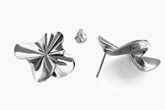 Sculptural Irregular Shape Stud Earrings