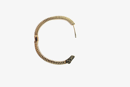 Snake-Inspired Textured Hoop Earrings