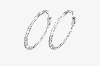 Snake-Inspired Textured Hoop Earrings