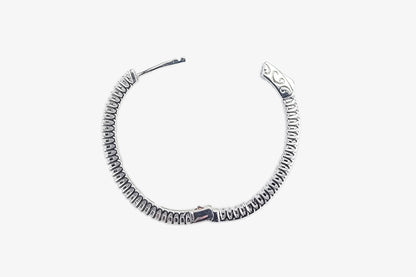 Snake-Inspired Textured Hoop Earrings
