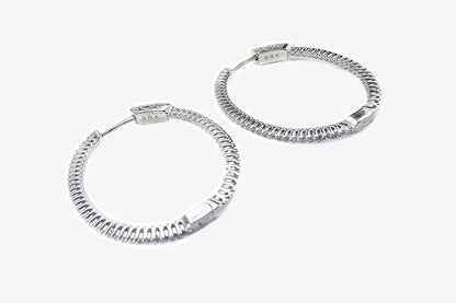 Snake-Inspired Textured Hoop Earrings