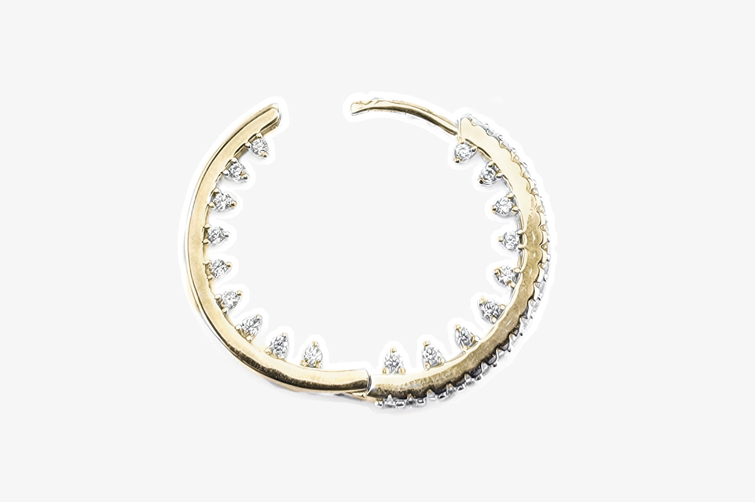 Silver Sparkling Hoop Earrings – Modern Geometric Design