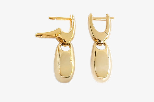 Sleek Drop Huggies Earrings