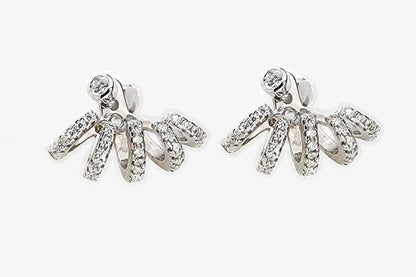 Multi-Row Sparkle Convertible Ear Jacket Earrings