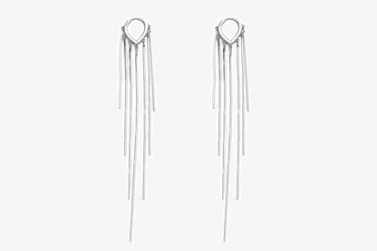 Teardrop Chain Fringe Earrings