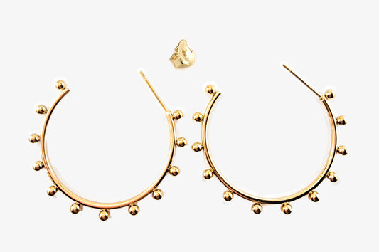 Beaded Hoop Earrings