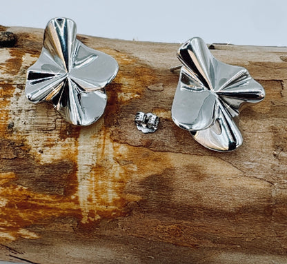 Sculptural Irregular Shape Stud Earrings