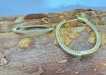 Snake-Inspired Textured Hoop Earrings