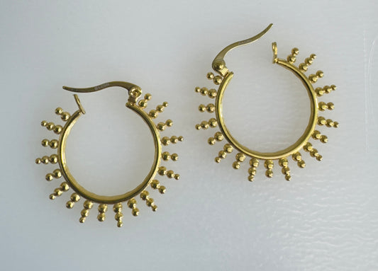 Beaded Hoop Earrings
