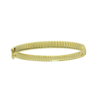 Thin Fluted Dousset Bangle Bracelet | Sterling Silver