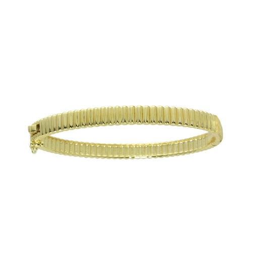 Thin Fluted Dousset Bangle Bracelet | Sterling Silver