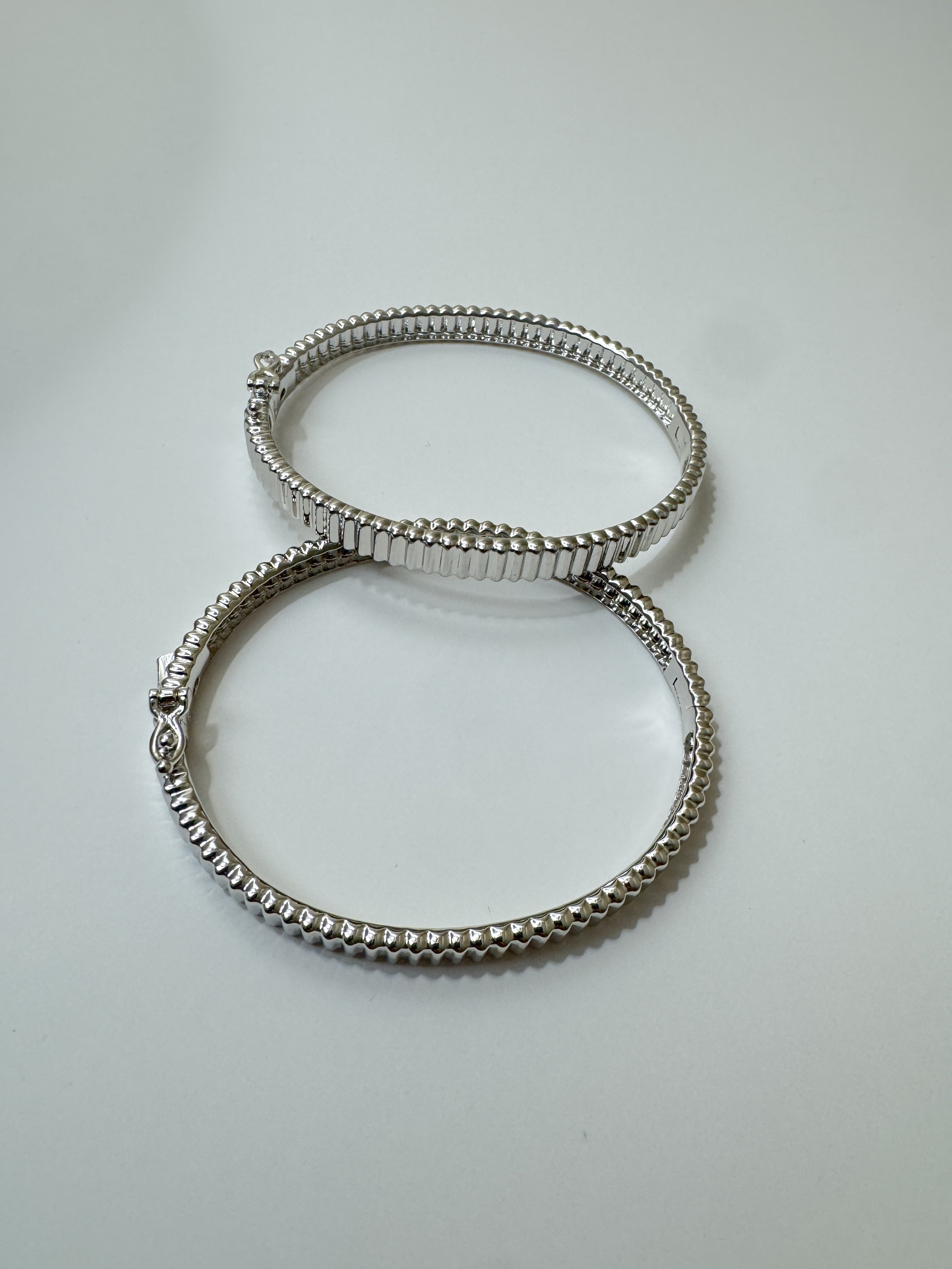 Thin Fluted Dousset Bangle Bracelet | Sterling Silver