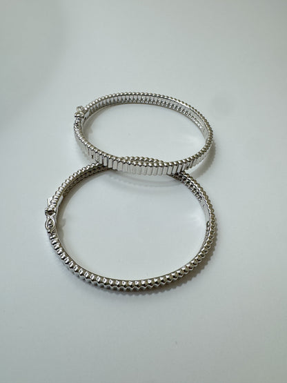 Thin Fluted Dousset Bangle Bracelet | Sterling Silver