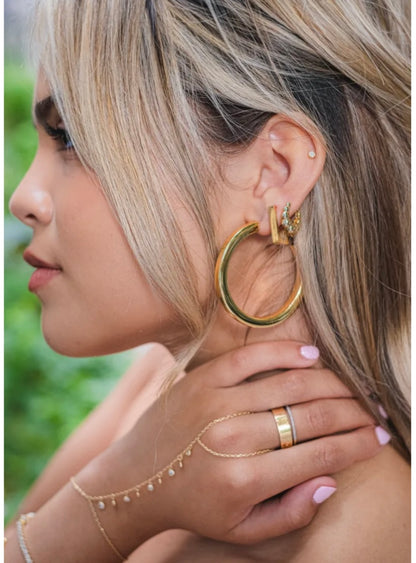 Thick Large Hoop Earrings