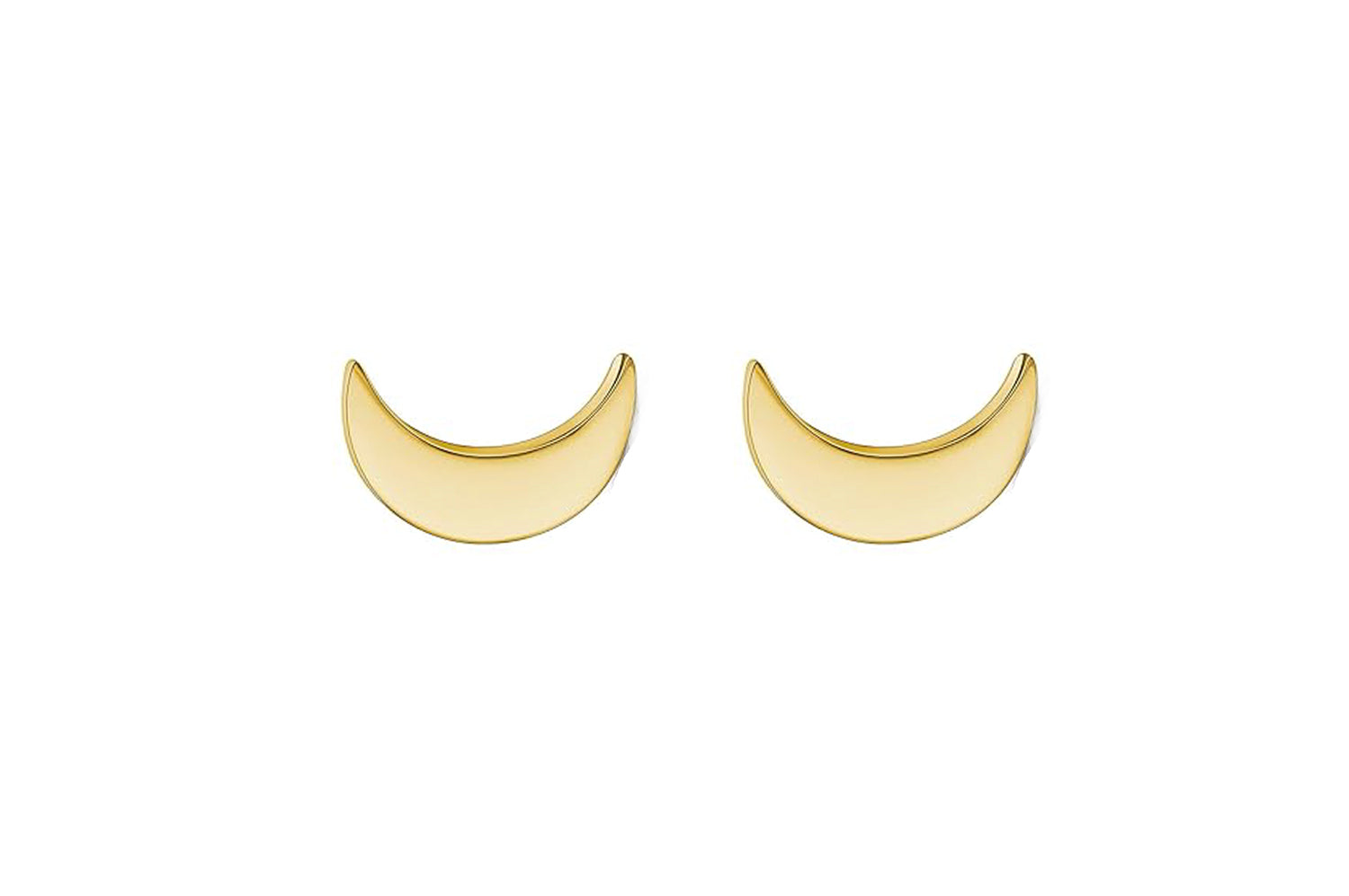 Tiny Studs Earrings Crescent Moon