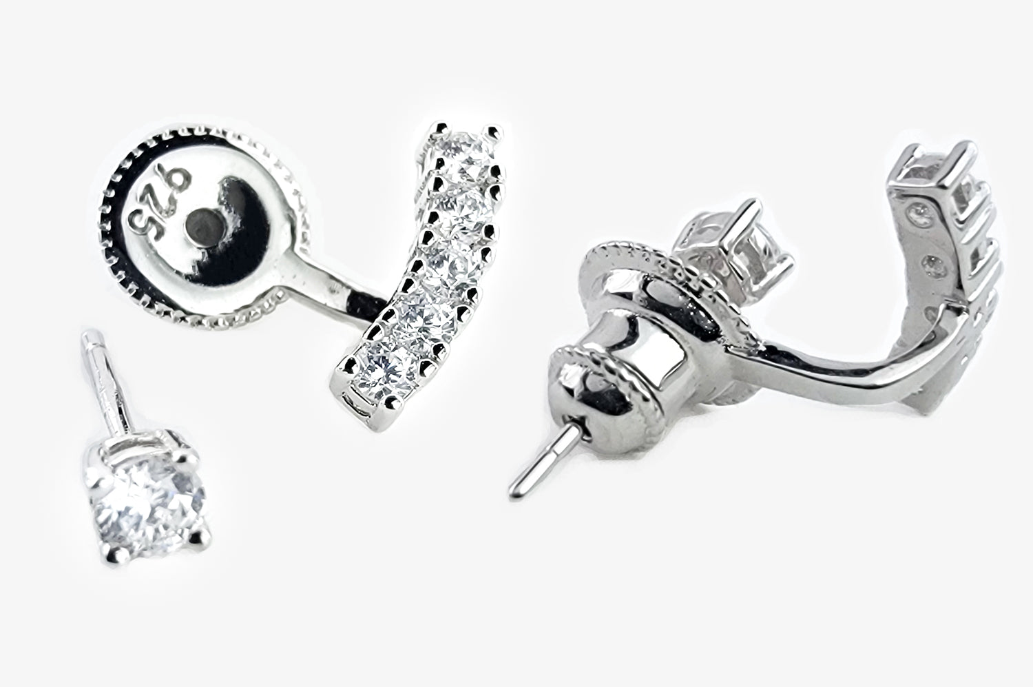 Double Zirconia Arc Ear Jacket