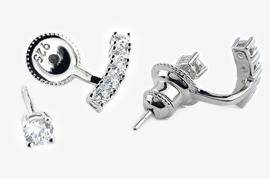 Double Zirconia Arc Ear Jacket