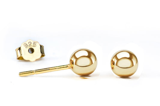 Classic Ball Stud Earrings 4mm